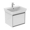 Ideal Standard Connect Air Cube Wall Hung Vanity Unit Only; 1 Drawer; 550mm Wide; Gloss White / Matt Grey