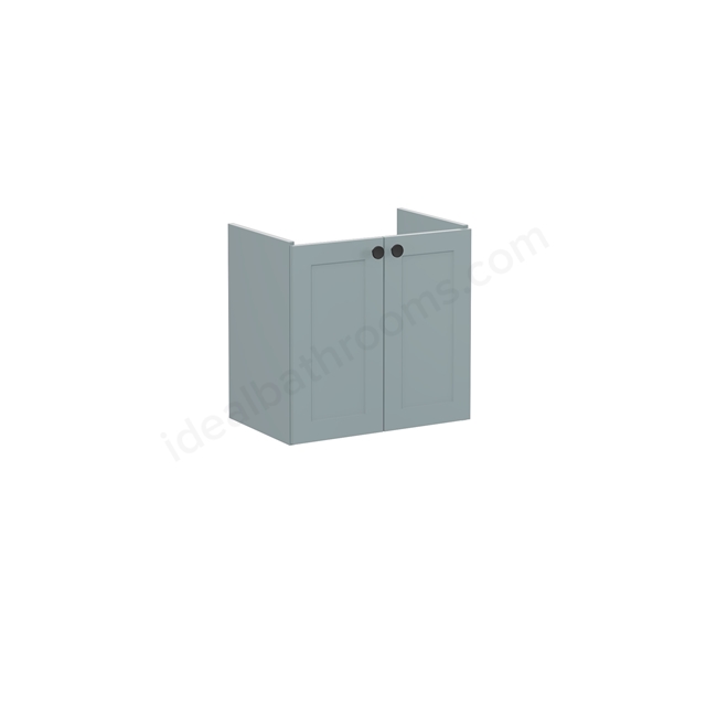 VitrA Root Classic 2 Door 600mm Compact Washbasin Unit - Matt Fijord Green