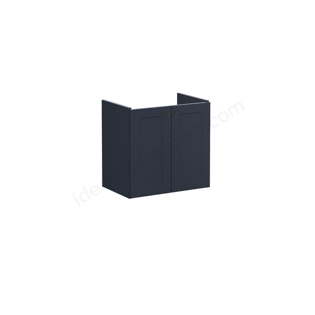 VitrA Root Classic 2 Door 600mm Compact Washbasin Unit - Matt Dark Blue