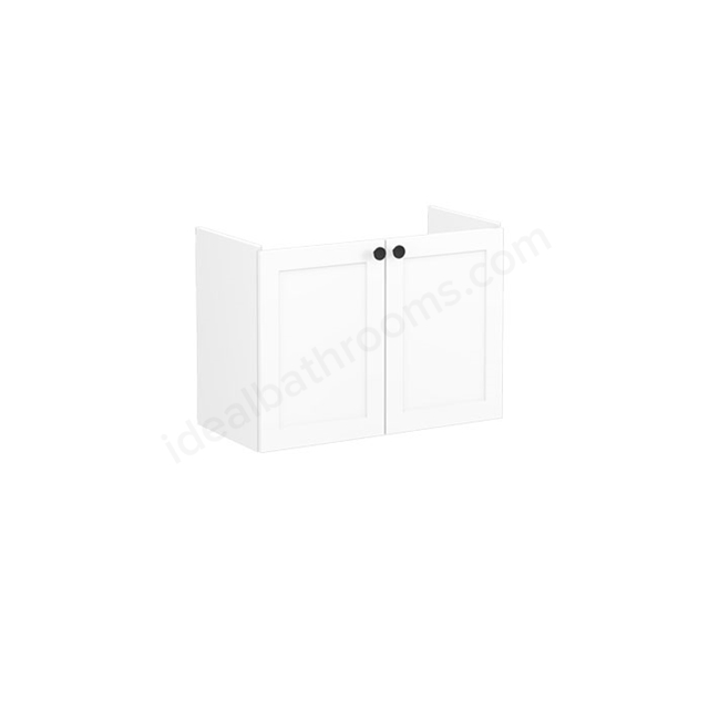 VitrA Root Classic 2 Door 800mm Compact Washbasin Unit - Matt White