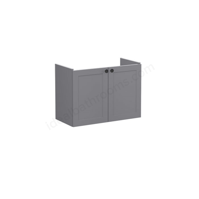 VitrA Root Classic 2 Door 800mm Compact Washbasin Unit - Matt Grey