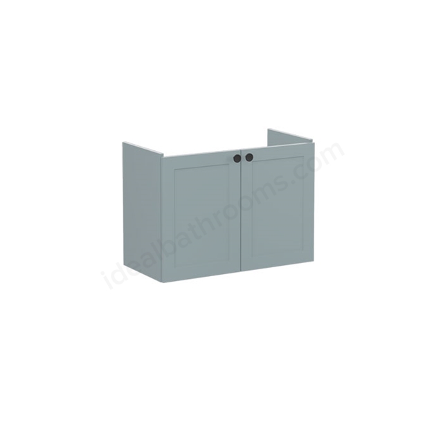 VitrA Root Classic 2 Door 800mm Compact Washbasin Unit - Matt Fijord Green