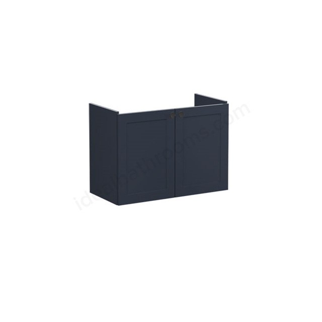 VitrA Root Classic 2 Door 800mm Compact Washbasin Unit - Matt Dark Blue
