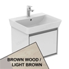 Ideal Standard Connect AIR Cube Wall Hung Vanity Unit Only; 1 Drawer; 550mm Wide; Light Brown Wood / Matt Light Brown