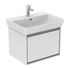 Ideal Standard Connect Air Cube Wall Hung Vanity Unit Only; 1 Drawer; 600mm Wide; Gloss White / Matt Grey