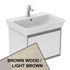Ideal Standard Connect Air Cube Wall Hung Vanity Unit Only; 1 Drawer; 600mm Wide; Light Brown Wood / Matt Light Brown