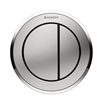 Geberit TYPE10 Dual Flush Button; for Concealed Cisterns 120mm & 150mm; for Solid & Dry Walls; Gloss/Matt Chrome