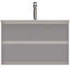 Ideal Standard Connect AIR Wall Hung Vanity Unit Only; 2 Drawers; 800mm Wide; Gloss Grey / Matt White