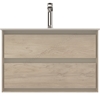 Ideal Standard Connect Air 800mm Wall Hung Vanity Unit Only; 2 Drawers - Light Brown Wood/Matt Light Brown