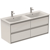 Ideal Standard Connect Air 1200mm Wall Hung Vanity Unit Only; 4 Drawers - Gloss White / Matt White