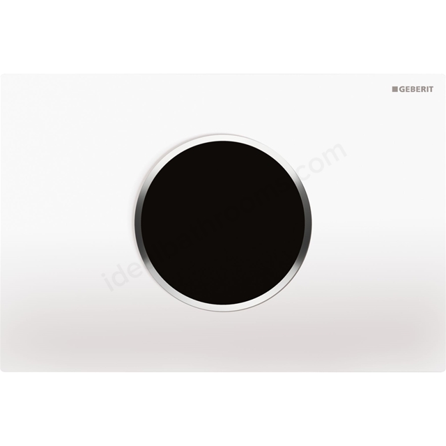 Geberit Sigma10 Mains Powered Infrared Touchless Dual Flush Plate - White & Chrome