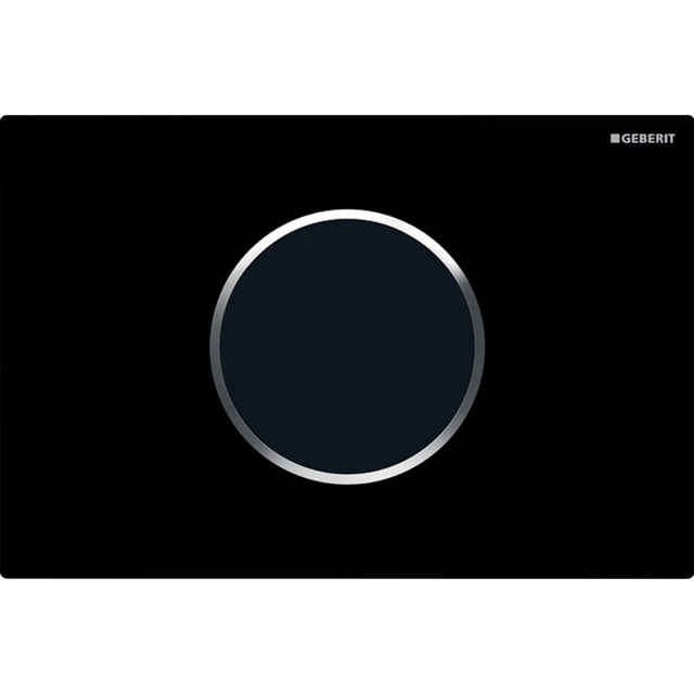 Geberit Sigma10 Mains Powered Infrared Touchless Dual Flush Plate - Black & Chrome