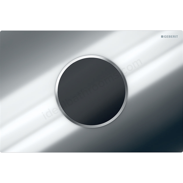 Geberit Sigma10 Battery Powered Automatic Touchless Dual Flush Plate - Gloss Chrome