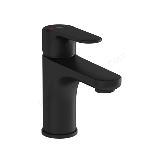 VitrA Root Round Compact Basin Mixer - Matt Black