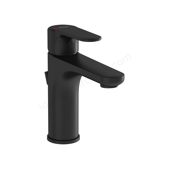 VitrA Root Round Basin Mixer; w/ Pop-Up - Matt Black