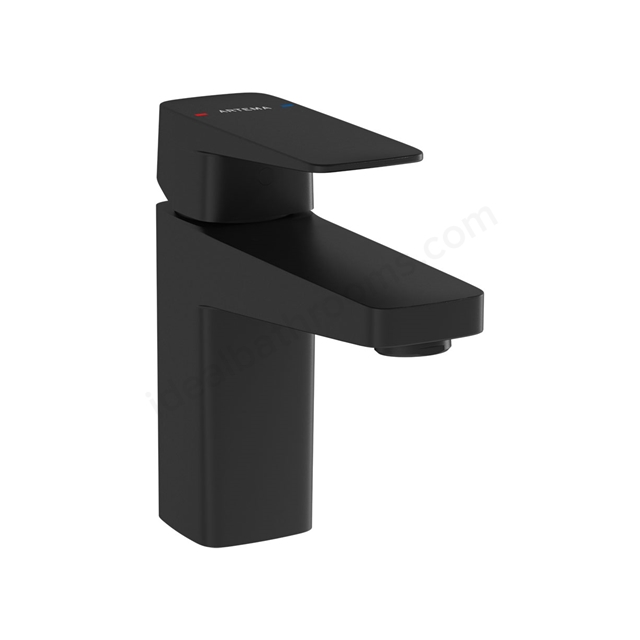 VitrA Root Square Compact Basin Mixer - Matt Black