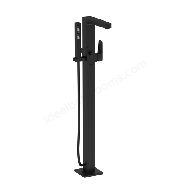 VitrA Root Square Floor Standing Bath Mixer - Matt Black