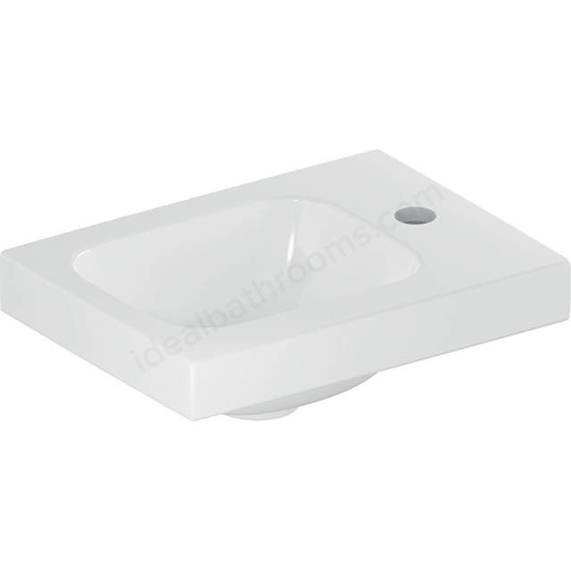 Geberit iCon 380mm Right Hand 1 Tap Hole Cloakroom Basin - White