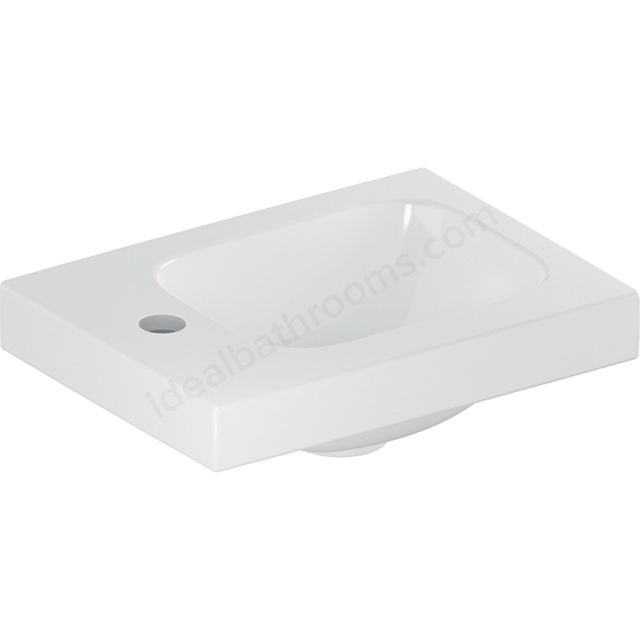 Geberit iCon 380mm Left Hand 1 Tap Hole Cloakroom Basin - White
