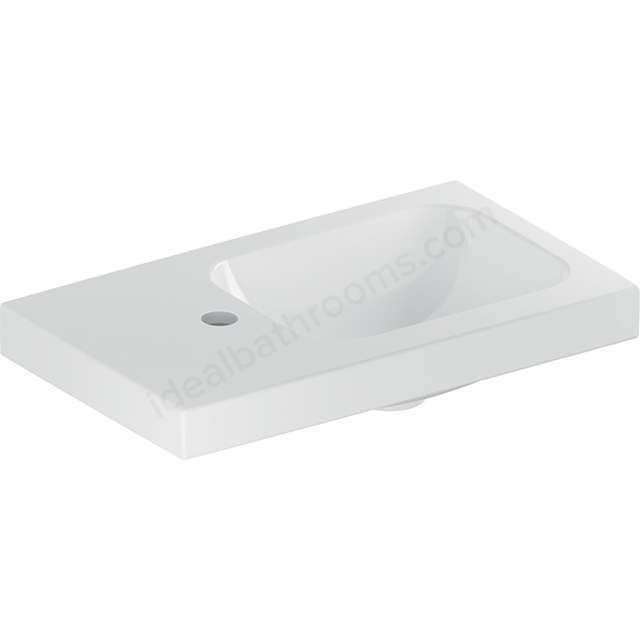Geberit iCon 530mm Left Hand 1 Tap Hole Cloakroom Basin - White