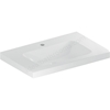 Geberit iCon 750mm 1 Tap Hole Vanity Basin w/o Overflow & Shelf Surface - White