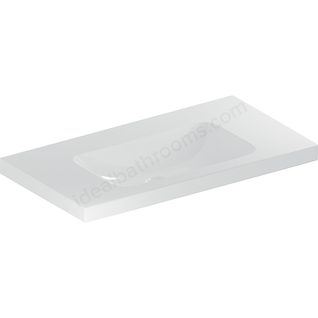 Geberit iCon 900mm 0 Tap Hole Vanity Basin w/o Overflow & Shelf Surface - White