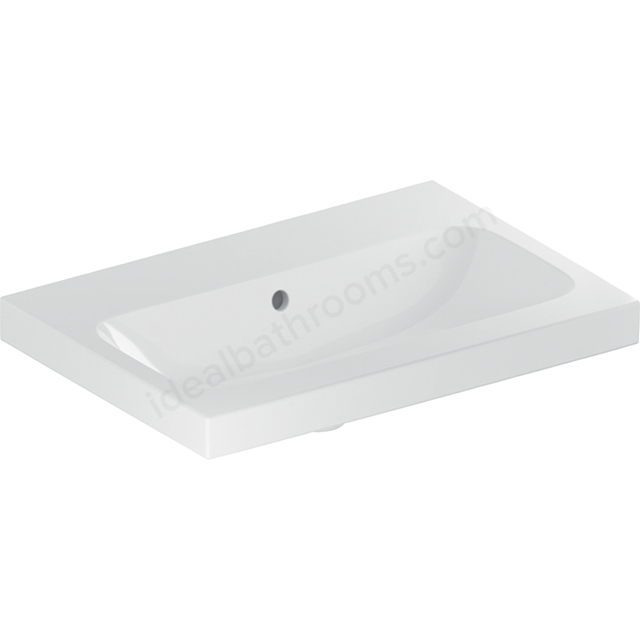 Geberit iCon 600mm 0 Tap Hole Vanity Basin w/ Overflow - White