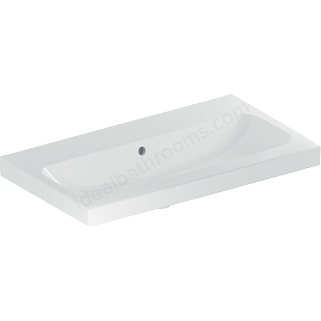 Geberit iCon 750mm 0 Tap Hole Vanity Basin w/ Overflow - White