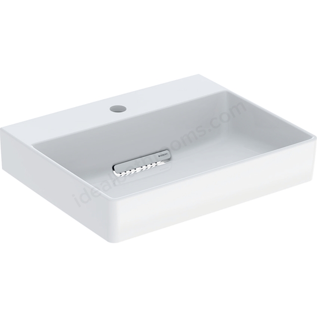 Geberit One Innovative Waste 500mm 1 Tap Hole Countertop Basin - White