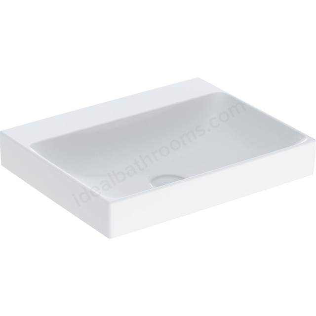 Geberit One Classic Waste 600mm 0 Tap Hole Countertop Basin w/o Overflow - White