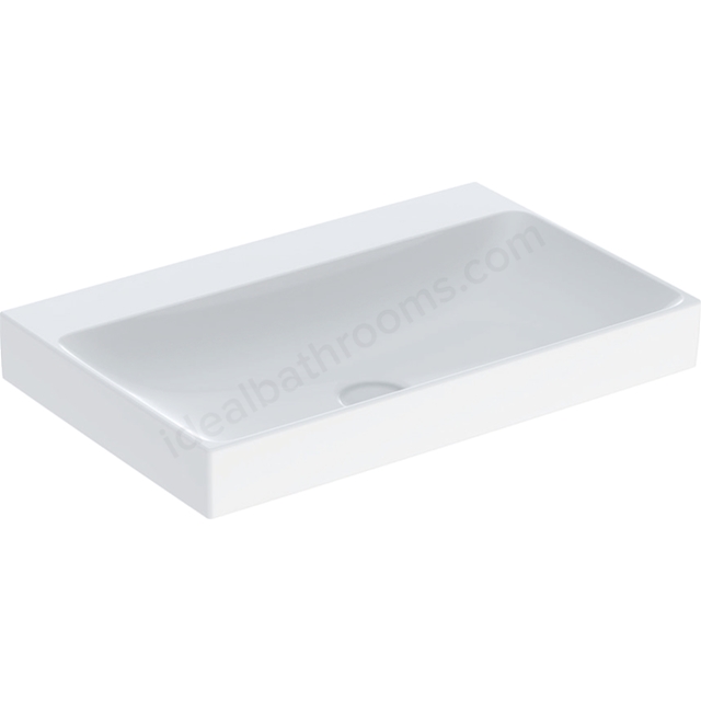 Geberit One Classic Waste 750mm 0 Tap Hole Countertop Basin w/o Overflow - White