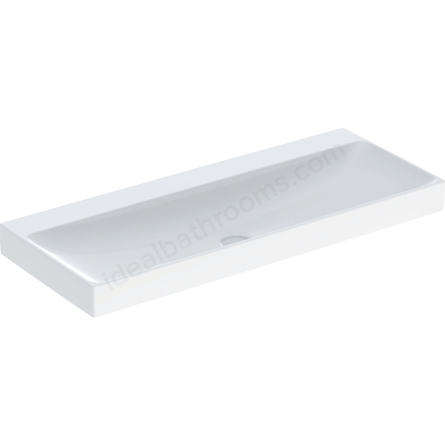 Geberit One Classic Waste 1200mm 0 Tap Hole Countertop Basin w/o Overflow - White