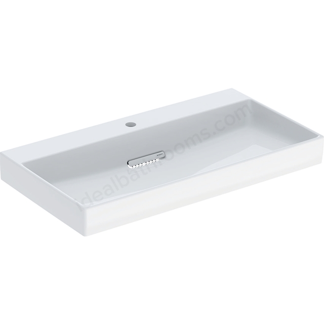 Geberit One Innovative Waste 900mm 1 Tap Hole Countertop Basin - White