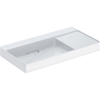 Geberit One Innovative Waste 900mm 0 Tap Hole Countertop Basin w/ Right Hand Shelf - White