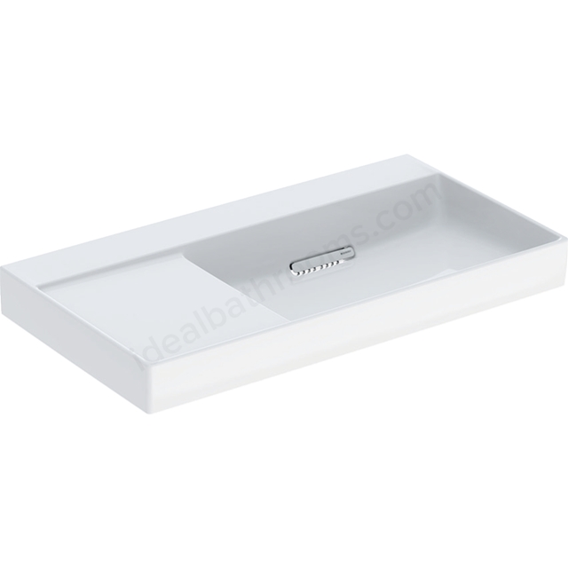 Geberit One Innovative Waste 900mm 0 Tap Hole Countertop Basin w/ Left Hand Shelf - White