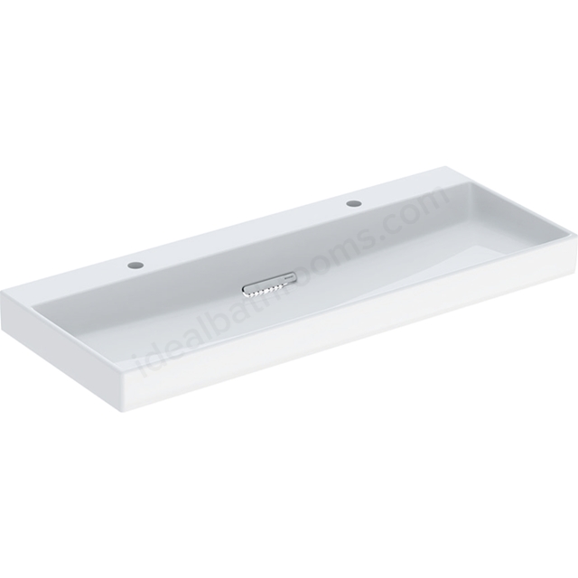 Geberit One Innovative Waste 1200mm 2 Tap Hole Countertop Basin - White