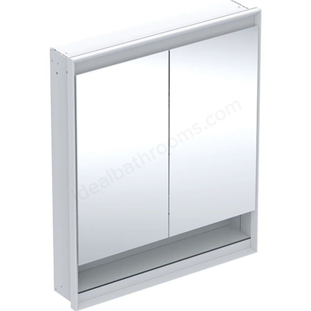 Geberit One 2 Door Niche 750mm Comfort Light Mirror Cabinet - White