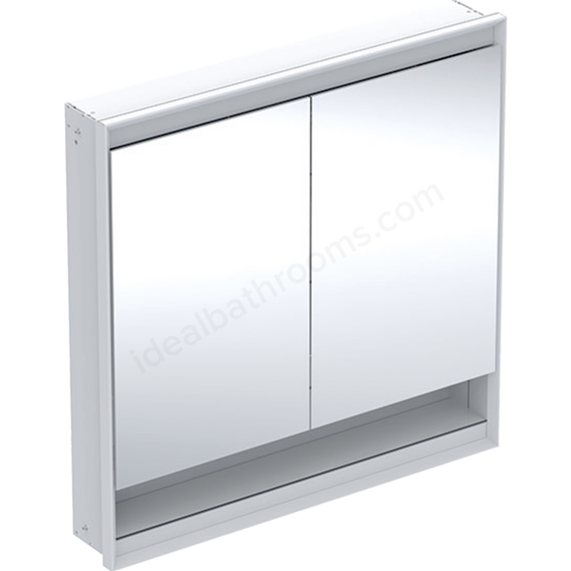 Geberit One 2 Door Niche 900mm Comfort Light Mirror Cabinet - White