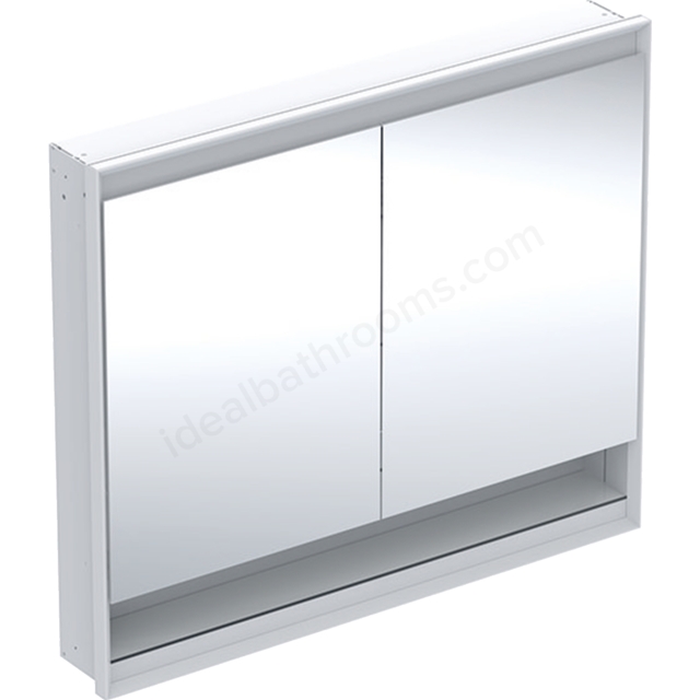 Geberit One 2 Door Niche 1050mm Comfort Light Mirror Cabinet - White