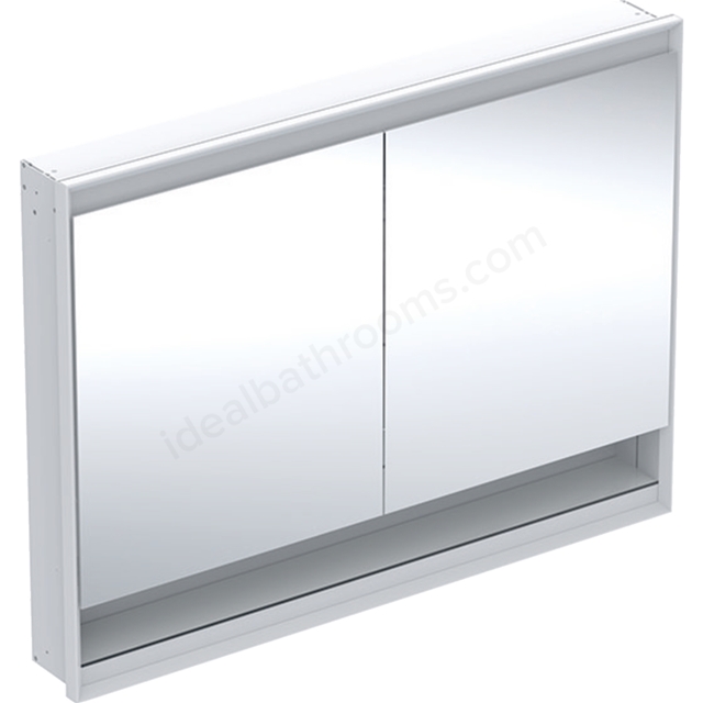 Geberit One 2 Door Niche 1200mm Comfort Light Mirror Cabinet - White