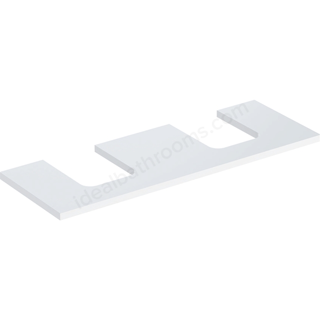 Geberit One Double Cut-out 1350mm Washtop - Gloss White