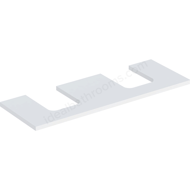 Geberit One Double Cut-out 1350mm Washtop - Matt White