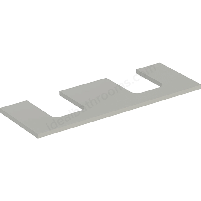 Geberit One Double Cut-out 1350mm Washtop - Matt Greige