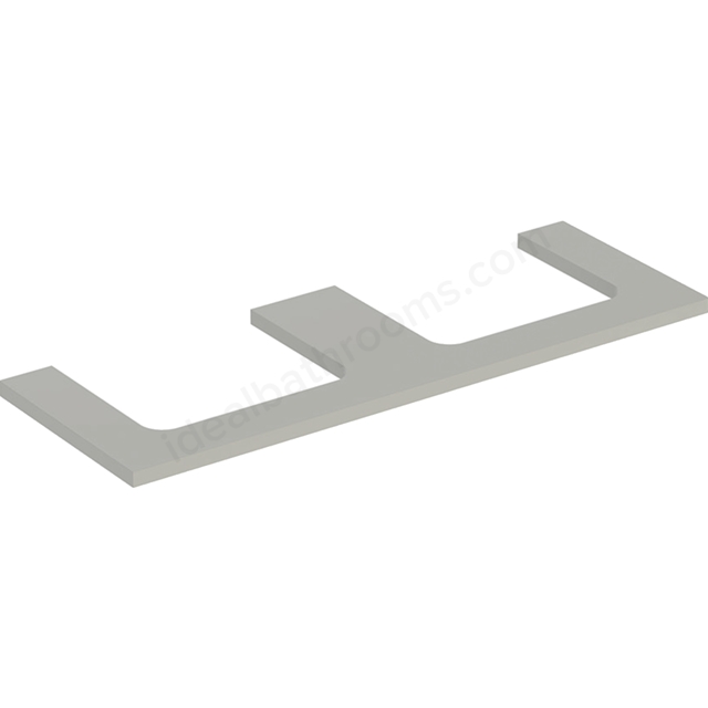 Geberit One Double Cut-out 1350mm Washtop - Matt Greige