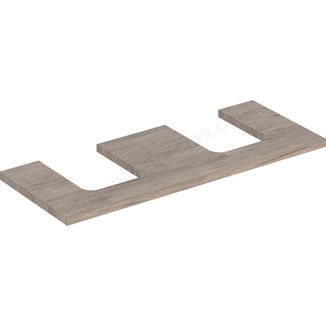 Geberit One Double Cut-out 1200mm Washtop - Hickory