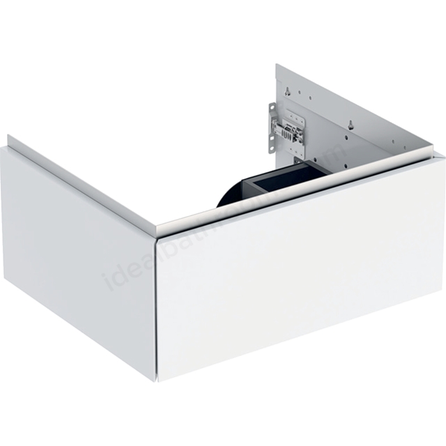 Geberit One 600mm 1 Drawer Washbasin Unit - Gloss White