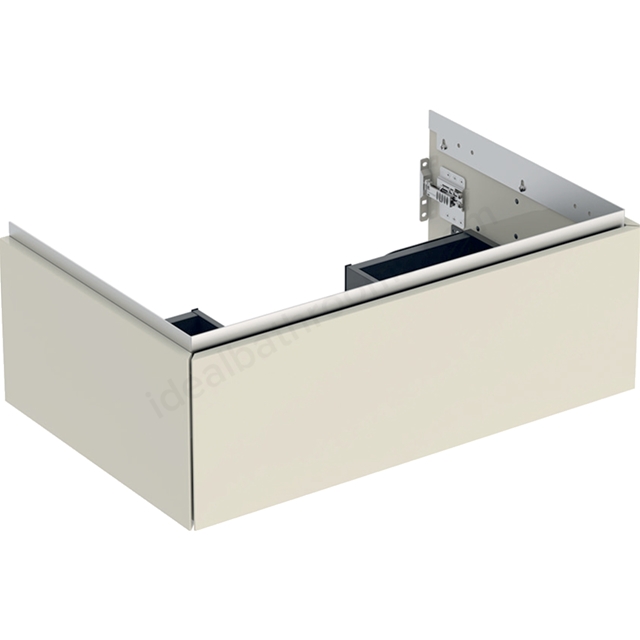 Geberit One 750mm 1 Drawer Washbasin Unit - Gloss Sand Grey