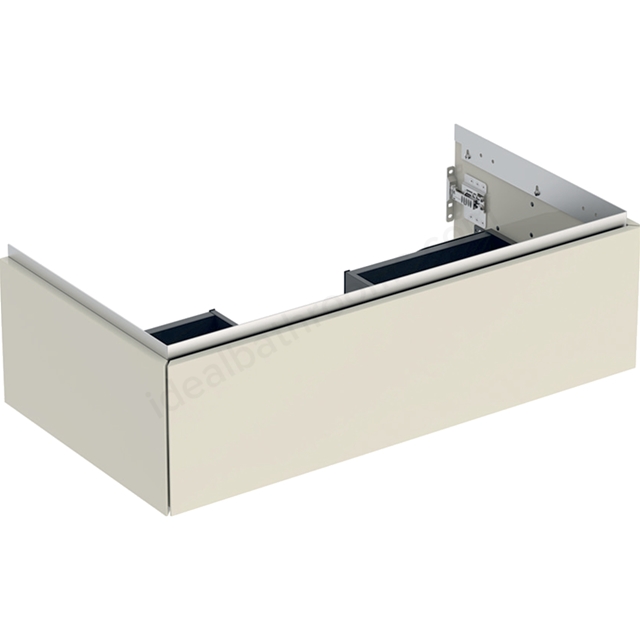 Geberit One 900mm 1 Drawer Washbasin Unit - Gloss Sand Grey