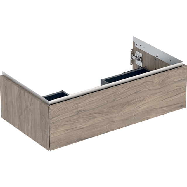 Geberit One 900mm 1 Drawer Washbasin Unit - Hickory