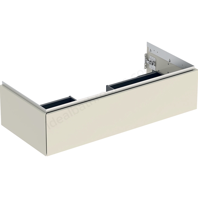 Geberit One 1050mm 1 Drawer Washbasin Unit - Gloss Sand Grey